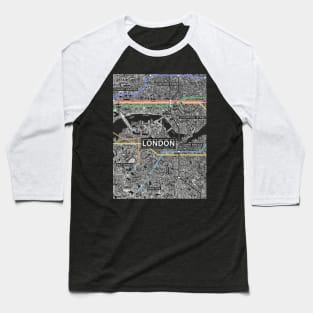 London Subway underground map Baseball T-Shirt